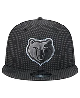 New Era Men's Black Memphis Grizzlies Midnight Ink Pop Outline 9FIFTY Snapback Hat