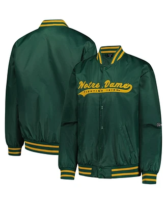 Hype And Vice Women's Green Notre Dame Fighting Irish A-Game Varsity Full-Snap Jacket