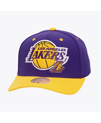 Mitchell & Ness Men's Purple Los Angeles Lakers All In 2.0 Pro Crown Snapback Hat