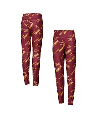 Concepts Sport Women's Burgundy Washington Commanders Breakthrough Allover Print Knit Sleep Leggings