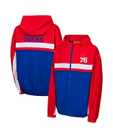 Outerstuff Big Boys and Girls Red Philadelphia 76ers Headliner Windbreaker Full-Zip Hoodie Jacket