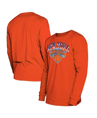 New Era Men's Orange New York Knicks 2024/25 City Edition Long Sleeve T-Shirt