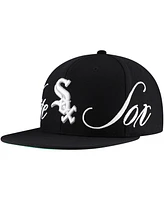 Mitchell & Ness Men's Black Chicago White Sox Just Don x Mlb Lux Script Snapback Hat