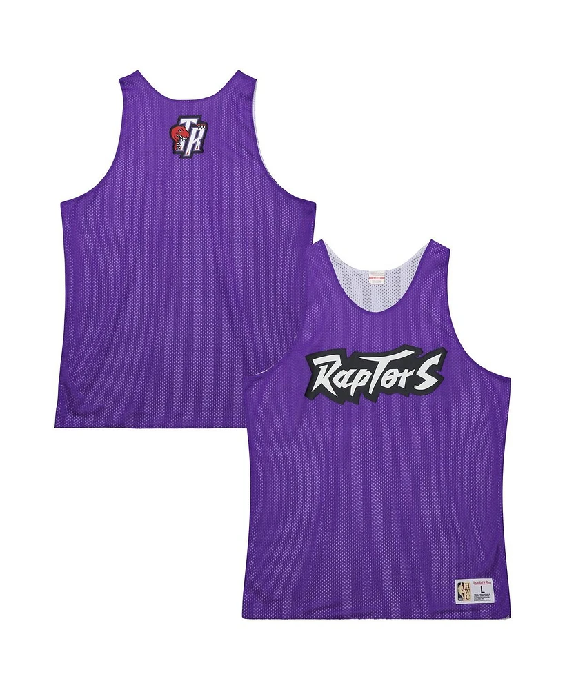 Mitchell & Ness Men's Purple/White Toronto Raptors Hardwood Classics Reversible Mesh Practice Jersey