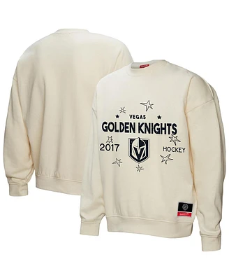 Mitchell & Ness Women's Cream Vegas Golden Knights Logo 3.0 Pullover Sweatshirt