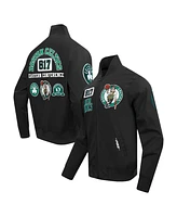 Pro Standard Men's Black Boston Celtics Area Code Twill Full-Zip Jacket