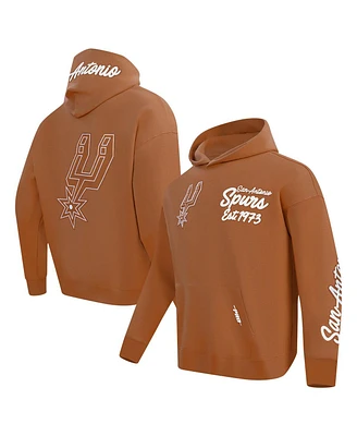 Pro Standard Men's Brown San Antonio Spurs Paint the City Drop Shoulder Pullover Hoodie