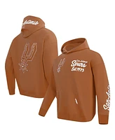 Pro Standard Men's Brown San Antonio Spurs Paint the City Drop Shoulder Pullover Hoodie