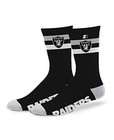Starter Men's and Women's Las Vegas Raiders Team Color Two-Stripe Crew Socks