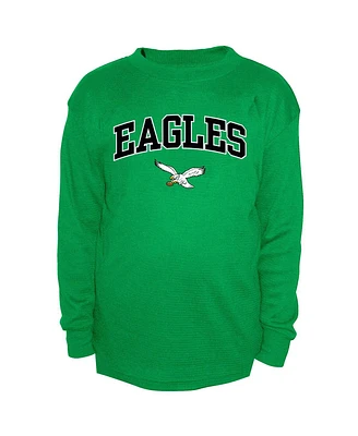 Fanatics Men's Green Philadelphia Eagles Big Tall Throwback Thermal Long Sleeve T-Shirt