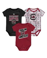 Outerstuff Newborn Garnet South Carolina Gamecocks Sunday Comics 3-Pack Bodysuit Set