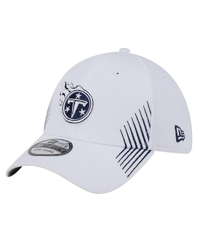 New Era Men's White Tennessee Titans Active 39THIRTY Flex Hat