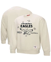 Mitchell & Ness Women's Cream Philadelphia Eagles Shooting Stars Pullover Sweatshirt