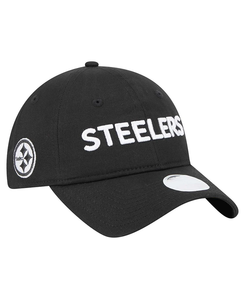 New Era Women's Black Pittsburgh Steelers Cece 9TWENTY Adjustable Hat