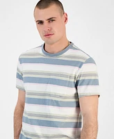 Sun + Stone Men's Regular-Fit Stripe Pocket T-Shirt, Exclusively at Macy's