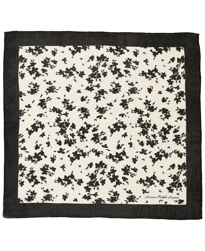 Lauren Ralph Lauren Contrast Floral Square Scarf