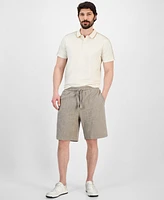 Guess Men's Relaxed-Fit Textured Botanical Jacquard 10" Shorts