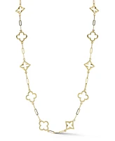 Rachel Zoe Fine Jewelry 14K Gold Multi Clover Station Necklace