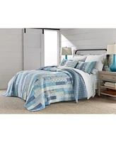 Charter Club Indigo Stripe Artisan 3-Pc. Quilt Set, King, Exclusively at Macy's