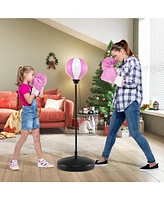 Inflatable Punching Bag for Kids Ages 3+ Height Adjustable Kids Punching Bag with Stand