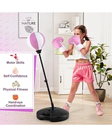 Inflatable Punching Bag for Kids Ages 3+ Height Adjustable Kids Punching Bag with Stand