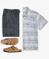 Sun Stone Mens Inside Eddie Printed Shirt Relaxed Fit 8 Cargo Shorts Exclusively At Macys