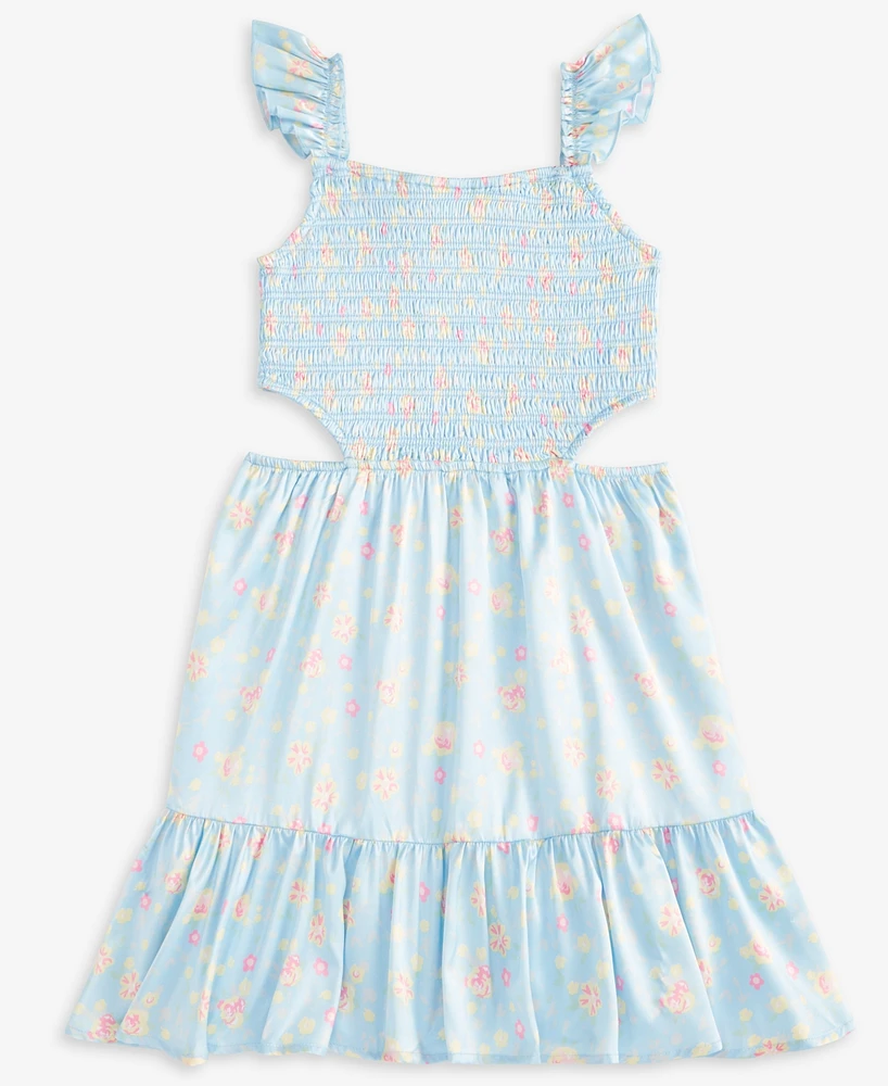With Jules Big Girl Flutter Shoulder Cut-Out Dress