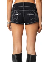 Edikted Women's Yazi Star Micro Shorts