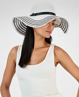 I.n.c. International Concepts Stripe-Brim Floppy Hat with Contrast Band, Exclusively at Macy's