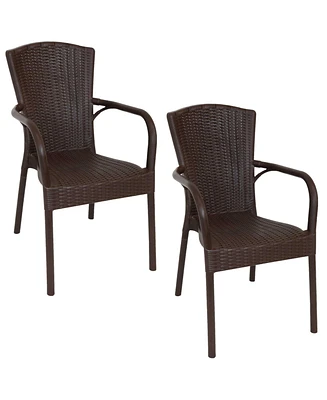 Segesta All-Weather Faux Wicker Plastic Dining Chair