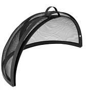Fire Pit Screen - Round Fire Pit Spark Screen - Heavy-Duty Steel Mesh Metal Cover with Handle - Fire Pit Screen Cover with Door - 24 Inch Diameter