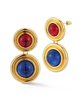 Rachel Zoe Gold Plated Bold Crystal Statement Drop Earrings