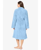 Dreams & Co. Plus Size Ultra Plush Wrap Robe