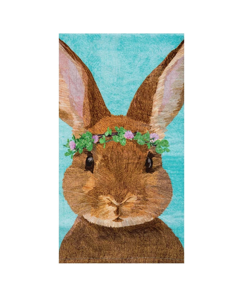 Clover Easter Bunny Rabbit Spring Printed Flour Sack Kitchen Dishtowel