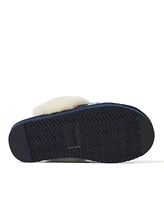 Fireside by Dearfoams Women's Sydney Holiday Fair Isle Genuine Shearling Scuff Slipper
