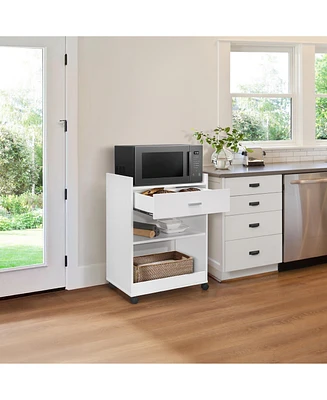 Kings Brand Furniture Dellow Wood Kitchen Cart