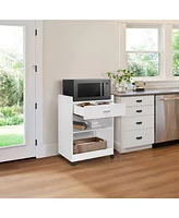 Kings Brand Furniture Dellow Wood Kitchen Cart