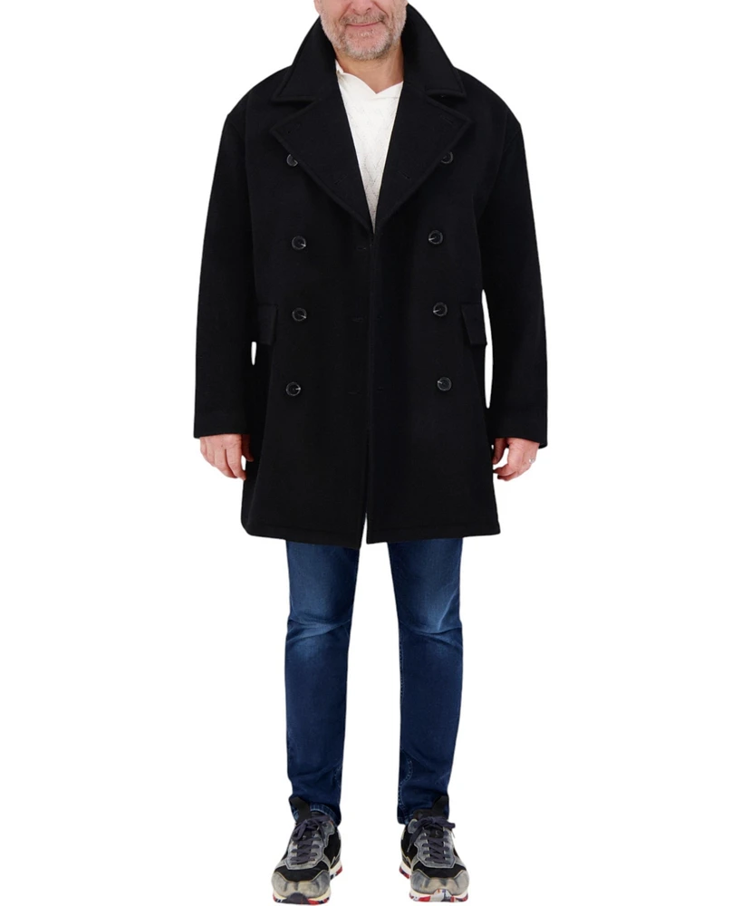 Hudson Jeans Men's Wool Oversized Peacoat