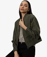 Sanctuary Women's Linen-Blend Bomber