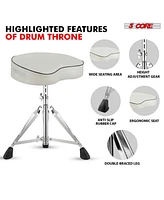 5 Core Drum Throne Padded Guitar Stool Saddle Drummer Seat for Adults & Kids