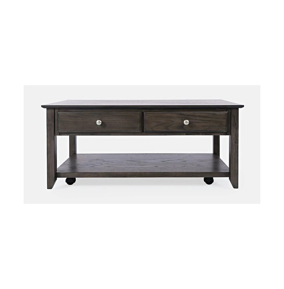 Modern Espresso Four Drawer 44" Coffee Table