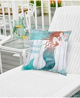 C&F Home 18" x 18" Mermaid Dreams Hd Indoor/Outdoor Throw Pillow