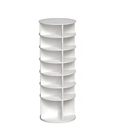 Revolving Shoe Storage Tower for Lazy Susan Organization