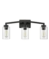 Moose Bernina Industrial Black Bathroom Vanity Light Sconce 3-Light