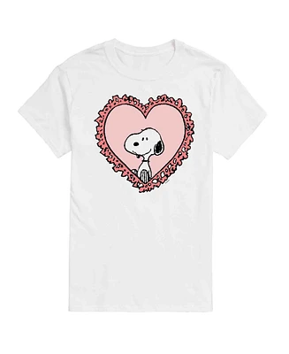 Airwaves Men's Peanuts Snoopy Heart Short Sleeve T-Shirt