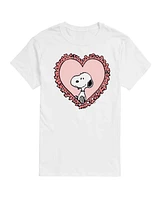 Airwaves Men's Peanuts Snoopy Heart Short Sleeve T-Shirt