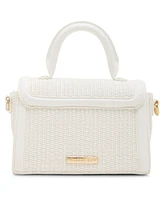 Madden Girl Veras Raffia Top Handle Satchel Bag
