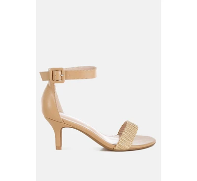 Rano Raffia Kitten Heel Sandals