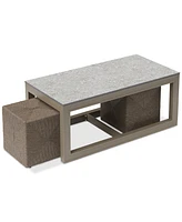 Sonetta Outdoor Seating 3pc Set (Coffee Table & 2 Cubes)