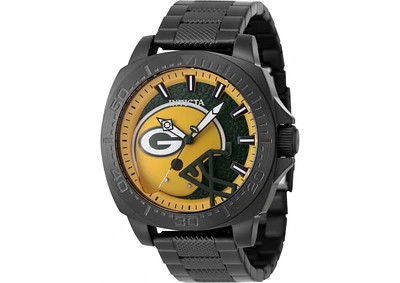 Invicta Men's 47887 Nfl Green Bay Packers Quartz 3 Hand Yellow, Green Dial Watch